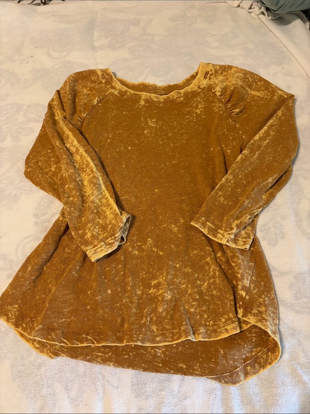 Women's 3/4 Long-Sleeve Top - Mustard